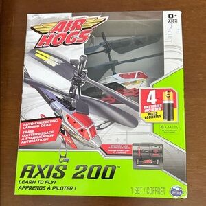 Air Hogs Axis 200 Red and Black Helicopter. Brand New in box.